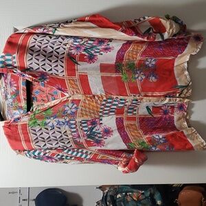 Johnny Was 100% Silk Blouse